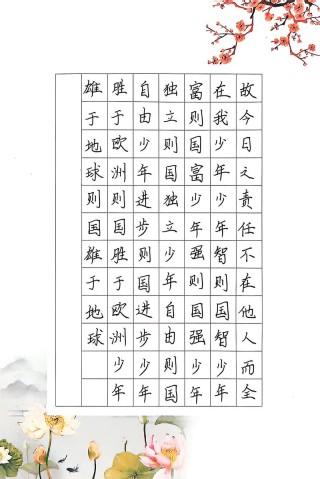 少年智则国智，少年强则国强