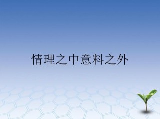 预料之外，情理之中