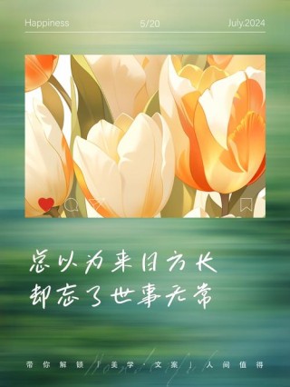 你总以为来日方长，却忘了世事本无常