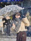 伞花落雪