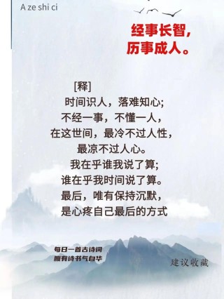 最凉不过人心，谁也不是谁的谁，何必高估自己