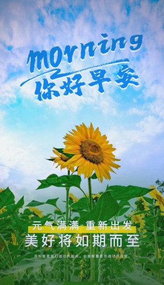 适合早上发的每日晨语发朋友圈早安正能量短句