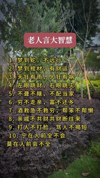 老人言， 流传千年的大智慧，让人受益一生！