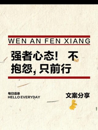 永不言败，做生活的强者