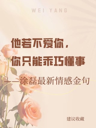 2022年最新涂磊最经典情感语录100句