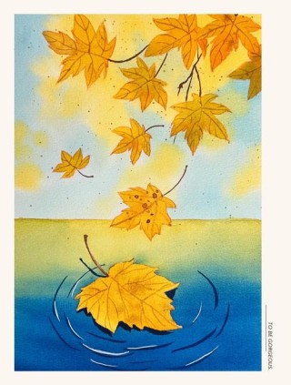 描绘树叶凋零的美