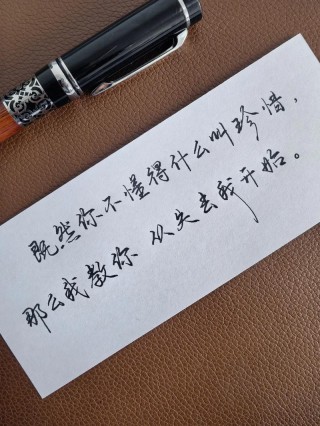 不珍惜何必挽留