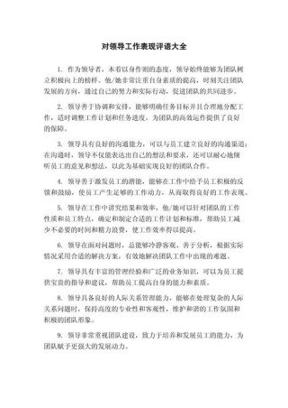 领导点评文案短句 领导点评文案短句精选