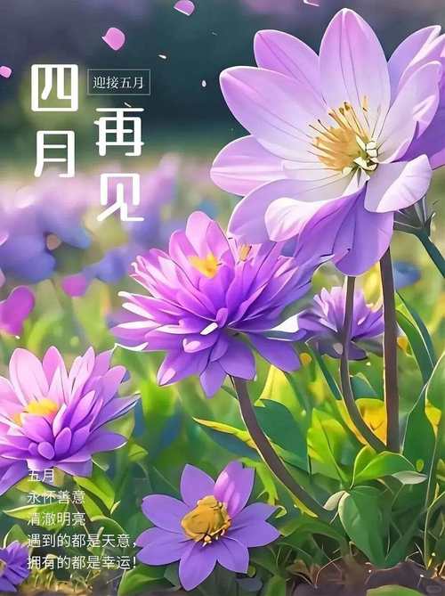 四月再见五月你好的朋友圈文案 五月你好的唯美句子暖心说说  第1张
