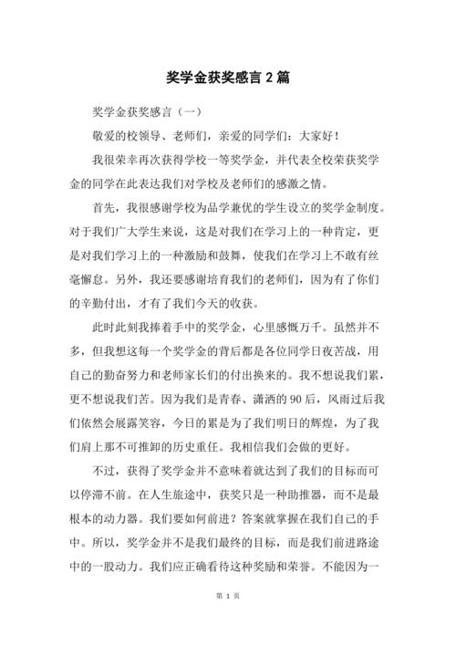 国家励志奖学金获奖感言(8) 第1张 国家励志奖学金获奖感言(8) 第1张