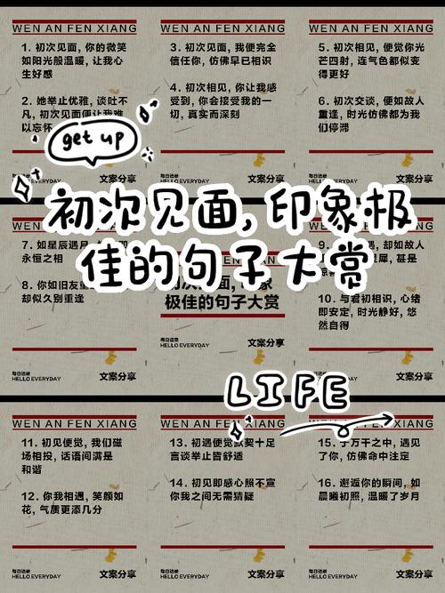 第一次见面说的优美句子 第次一见面的优雅说法  第1张