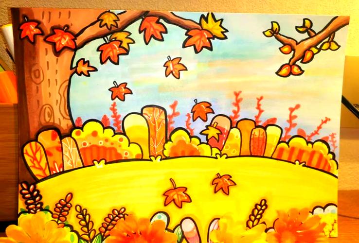 秋天一幅画  第1张