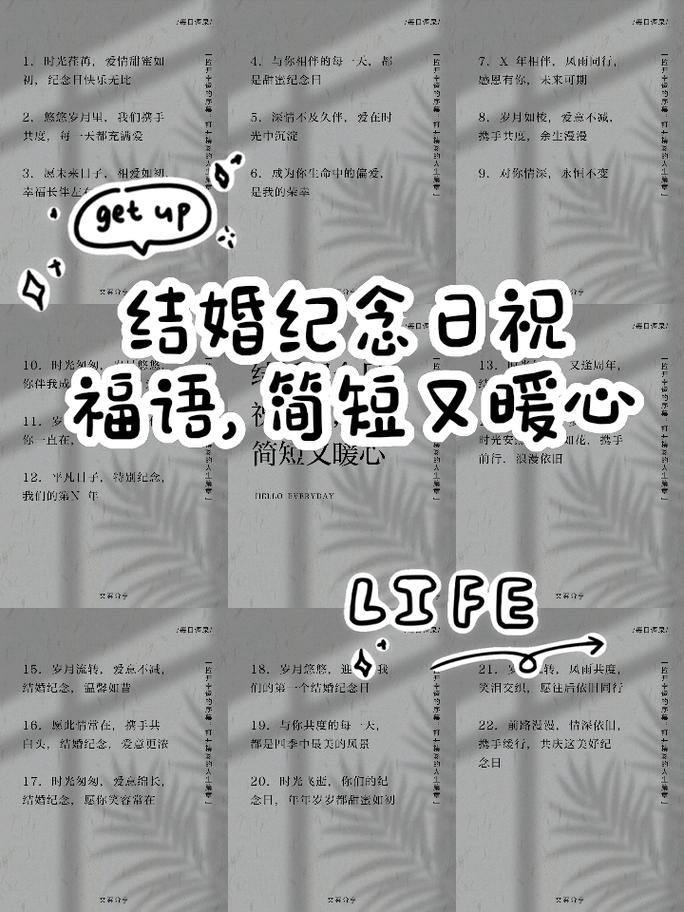结婚纪念日祝福语大全  第1张