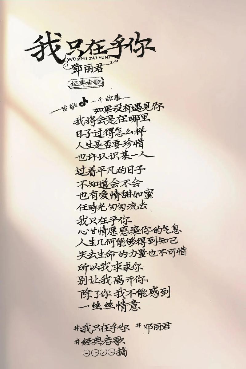 最美的歌词请抄三遍  第1张