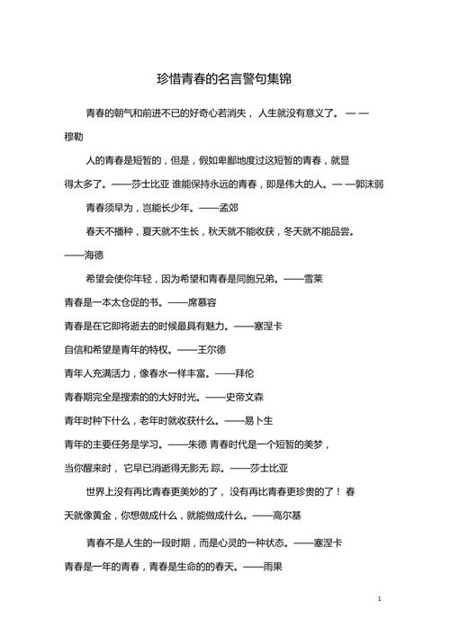 关于青春的名言  第1张