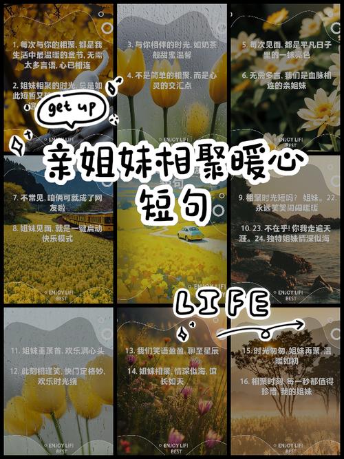 适合姐妹发朋友圈的文案 亲姐妹之间的唯美句子  第1张