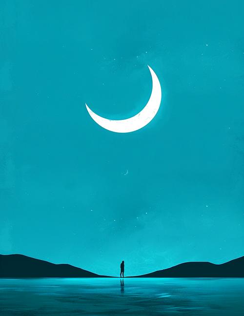 月亮好孤单  第1张