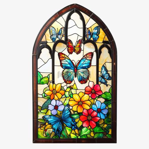 玻璃窗上的蝴蝶  第1张