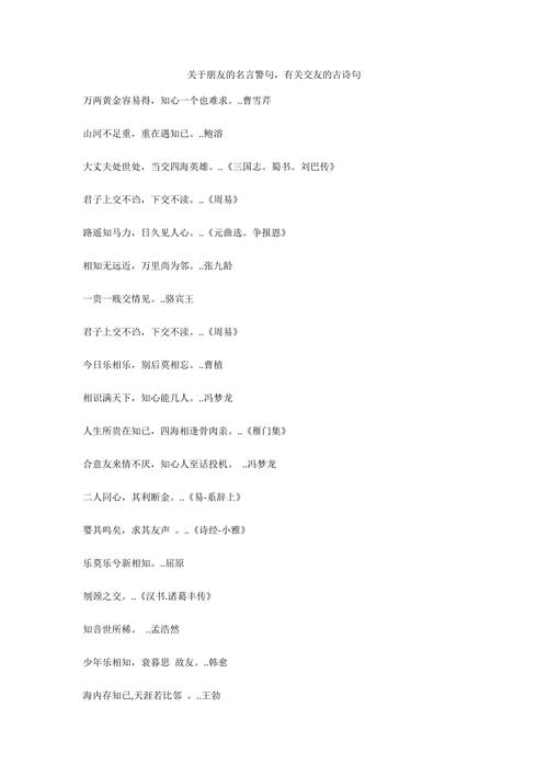 关于交友的名言警句,交友之道,名言警句中的智慧与启示 第1张 关于交友的名言警句,交友之道,名言警句中的智慧与启示 第1张