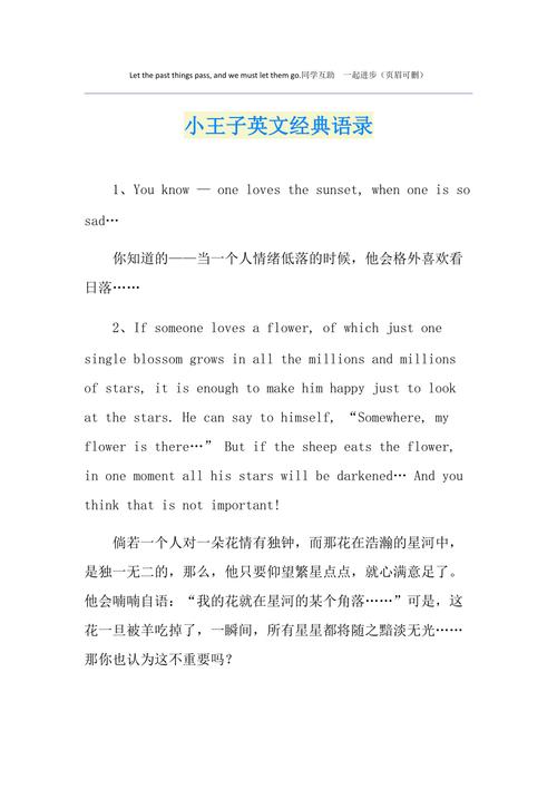 《小王子》英文版名句,小王子英文版经典名句 第1张 《小王子》英文版名句,小王子英文版经典名句 第1张