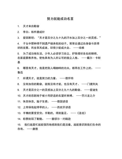 关于努力的名人名言,努力铸就辉煌,名人名言中的坚持与奋斗 第1张 关于努力的名人名言,努力铸就辉煌,名人名言中的坚持与奋斗 第1张