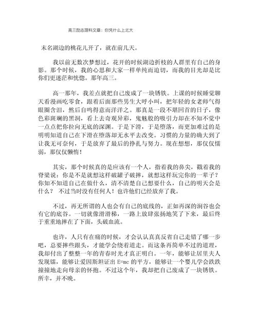 令高中生热血沸腾的励志文章，激发高中生斗志的励志文章，追寻梦想，勇往直前！  第1张