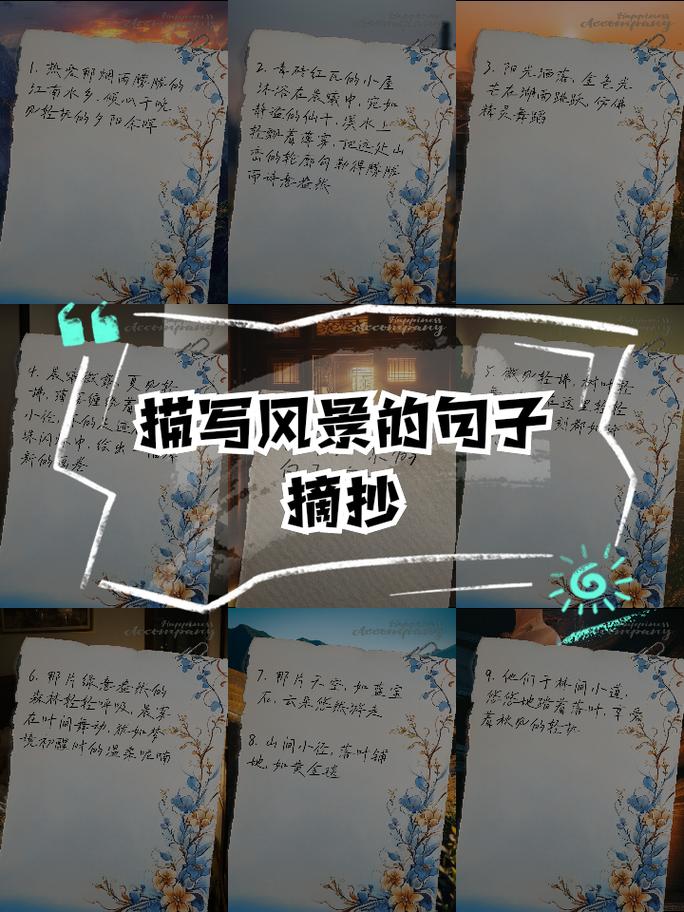 摘抄优美段落，诗意盎然的优美段落，摘抄内容，阳光洒在静谧的湖面上，波光粼粼，仿佛无数颗闪烁的星星落入凡间。微风拂过，湖面泛起层层涟漪，带着丝丝凉意。湖边的柳树轻轻摇曳，仿佛在诉说着古老的故事。此刻的宁静与美好，仿佛凝固了时间，让人沉醉其中，不愿离去。  第1张