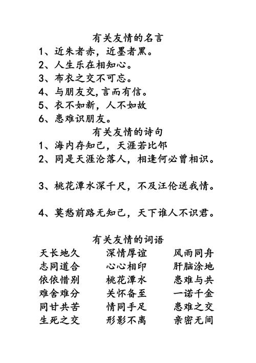 关于友情的名言名句,友情的珍贵与力量,名言名句中的友情之道 第1张 关于友情的名言名句,友情的珍贵与力量,名言名句中的友情之道 第1张