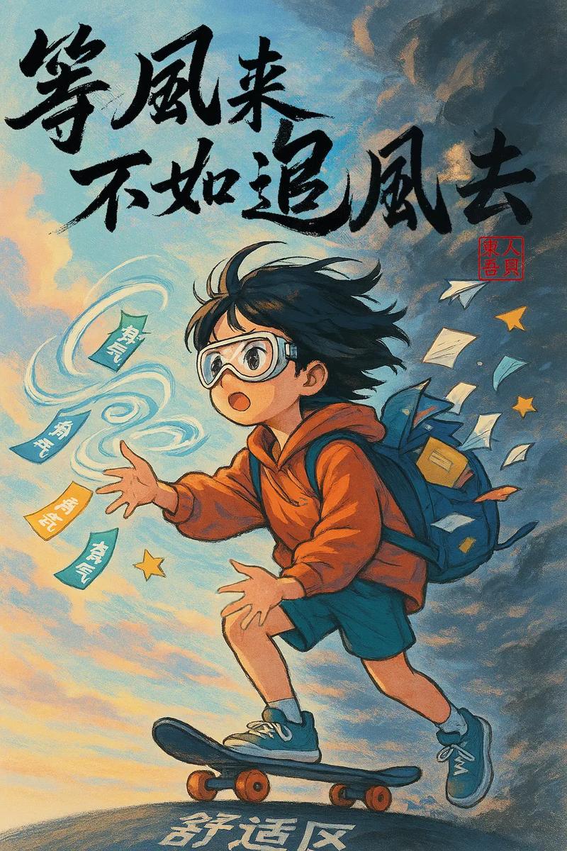 致我们，等风来，不如追风去  第1张