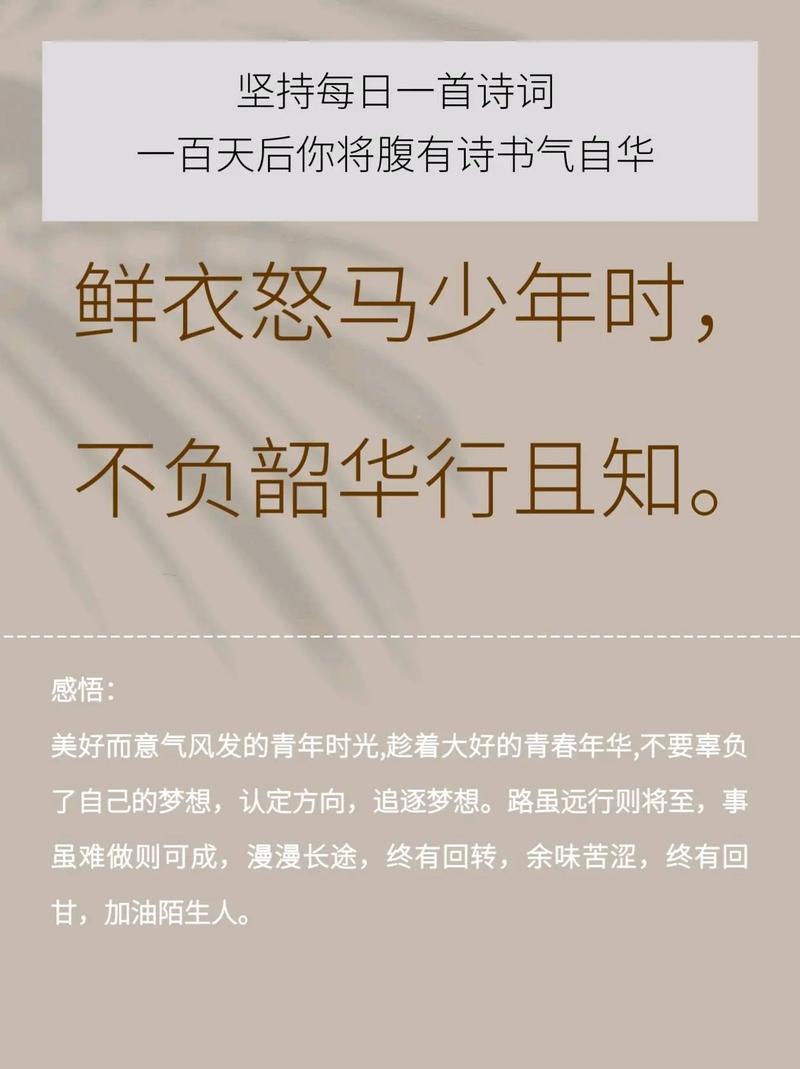 10首青春诗词,愿你不负韶华,归来仍是少年 第1张 10首青春诗词,愿你不负韶华,归来仍是少年 第1张