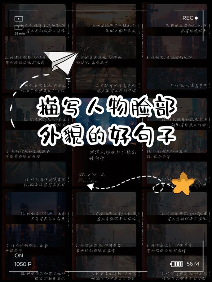 人物外貌描写的100个佳句，写作文中头发、胡须、眉毛、眼睛、脸  第1张