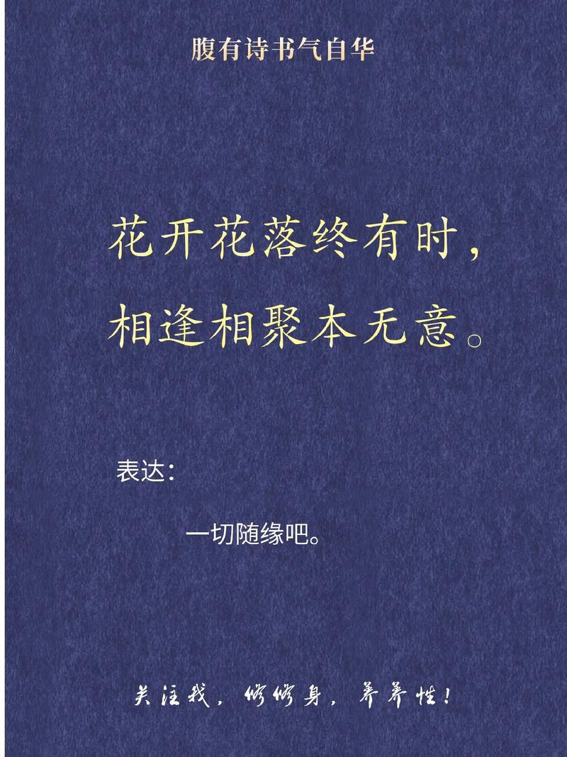 伤感文字 花开花落终有时 相逢相聚本无意  第1张
