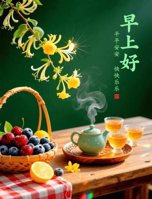 最新版最漂亮的早上好短语句子，连连的问候，浓浓的问候！  第1张