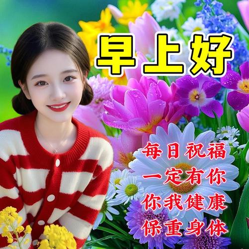 清晨唯美温馨的祝福问候语，漂亮早上好问候语表情图片  第1张