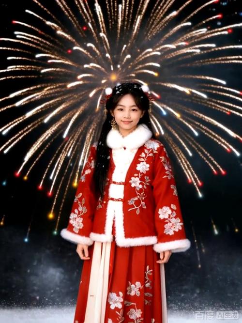 穿上红色的汉服，去看新年的烟火吧  第1张