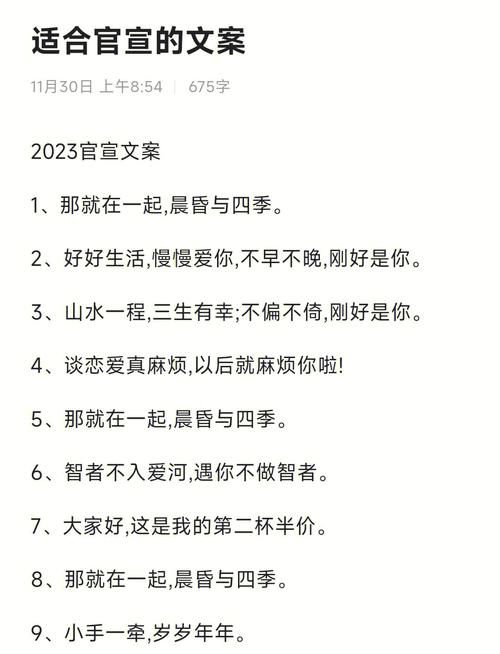 恋爱必备 超甜的官宣文案  第1张