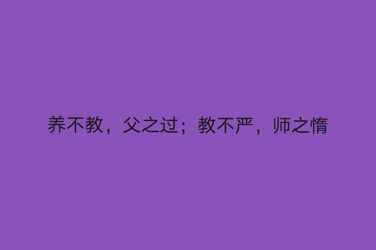 子不教父之过，教不严师之惰  第1张