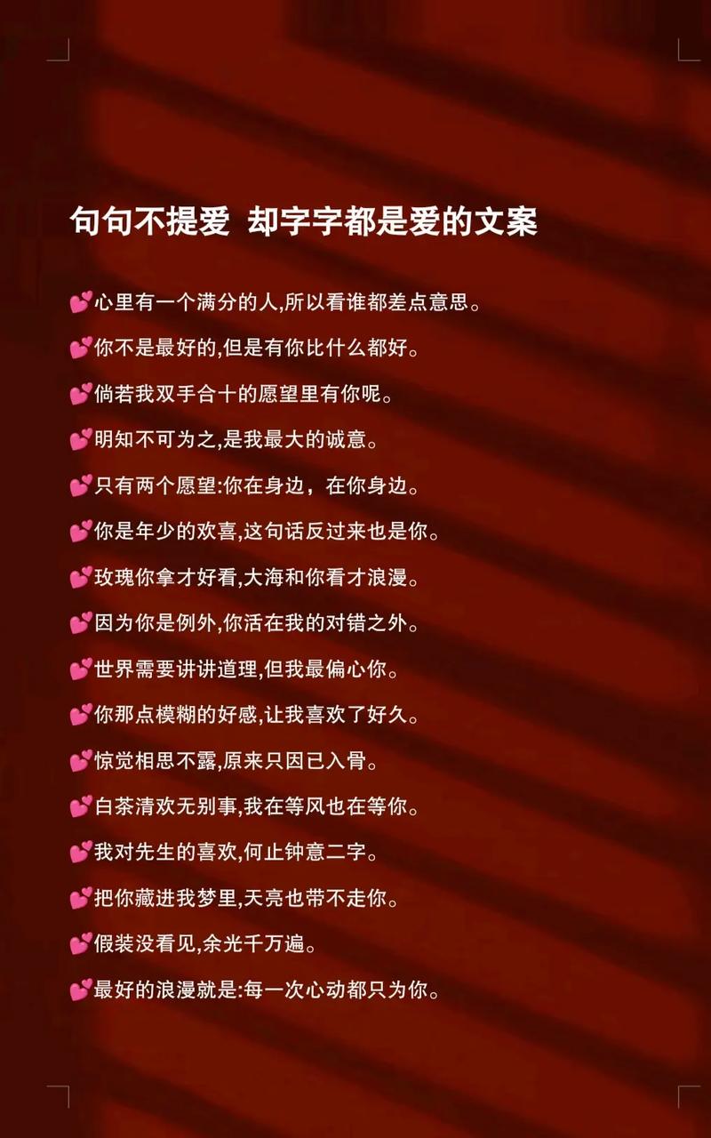 10句"句句不提爱，却句句都是爱"的文案  第1张