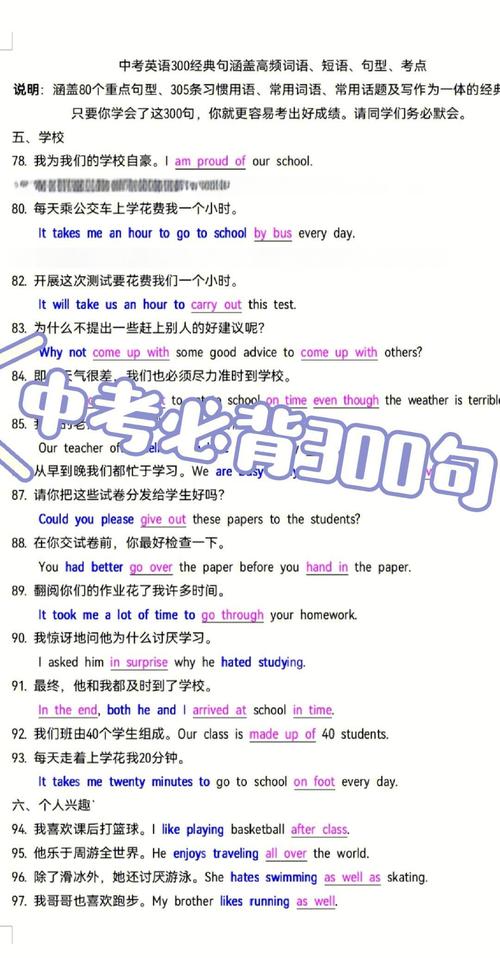 初中英语 | 初中三年，死啃这100个重点英语句型，中考轻松上115！  第1张