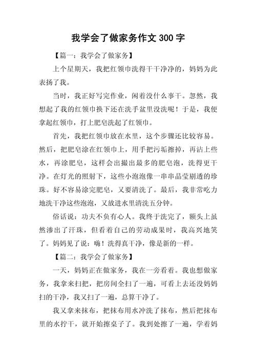 我学会了做家务优秀习作（三）  第1张