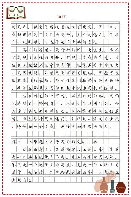 作文︱跨越自己 第1张 作文︱跨越自己 第1张