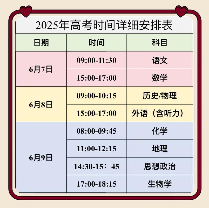 青海2026年高考时间确定（含各科目考试时间安排）  第1张