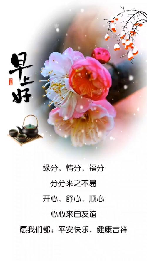 相遇很美，美到心动；缘分很暖，暖到落泪，早安  第1张
