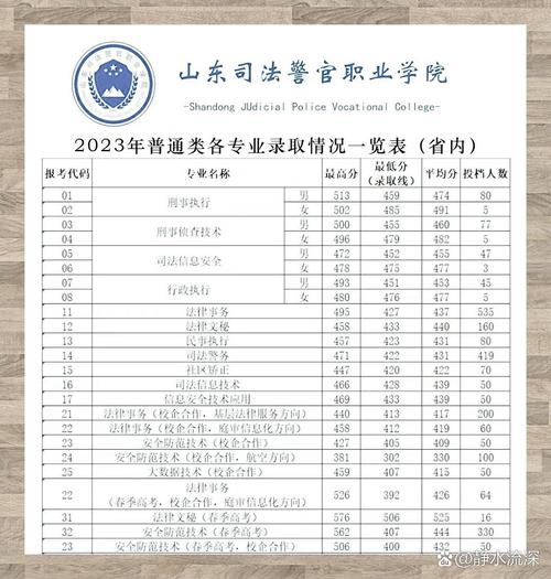 江西司法警官职业学院在山东录取分数线2025年是多少（2025~2023近三年分数位次）  第1张