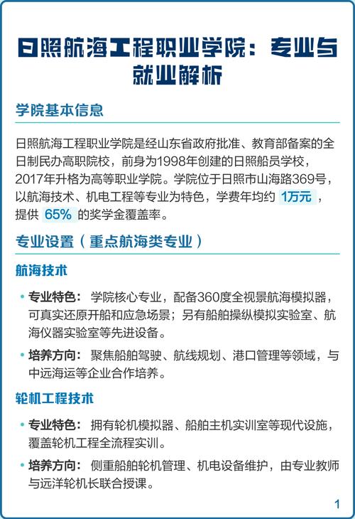 日照航海工程职业学院2025专科招生简章:计划招生人数、专业目录及学费 第1张 日照航海工程职业学院2025专科招生简章:计划招生人数、专业目录及学费 第1张