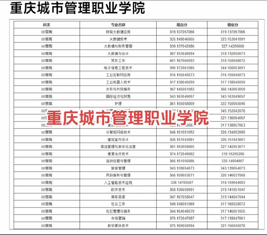 重庆城市管理职业学院在安徽录取位次、分数线、招生人数「2023-2025招生计划」  第1张