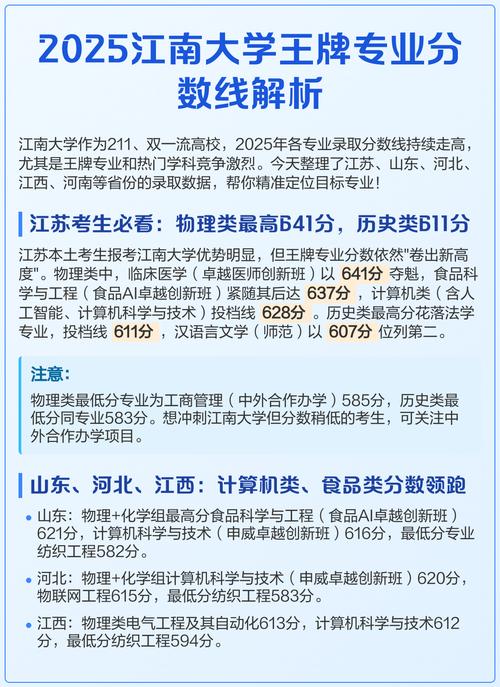 江南大学2025年在江苏录取分数线是多少（2025~2023近三年分数位次）  第1张