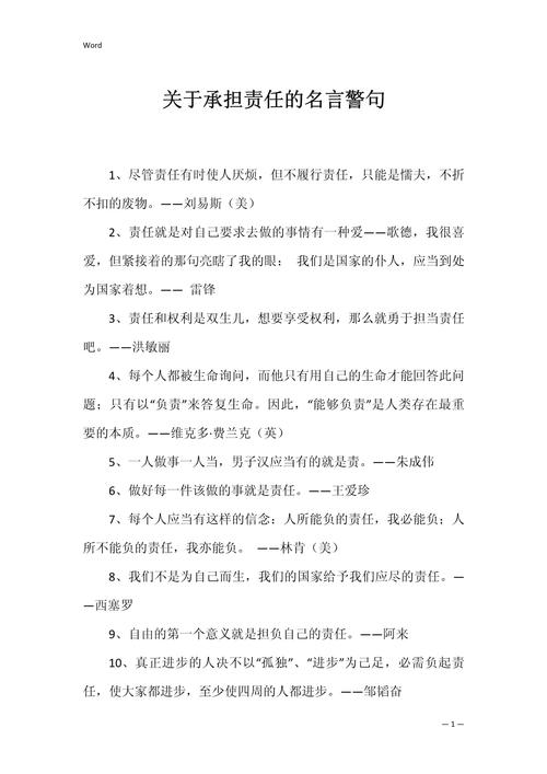 关于责任的名言警句  第1张