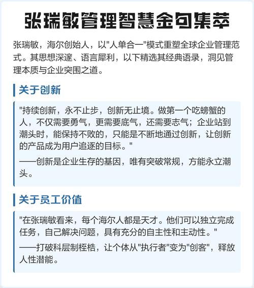 张瑞敏经典经营管理语录100句 第1张 张瑞敏经典经营管理语录100句 第1张