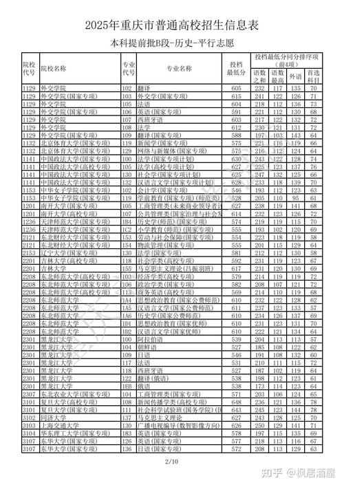 重庆历史类255分能上什么学校2025（好大学有哪些）  第1张